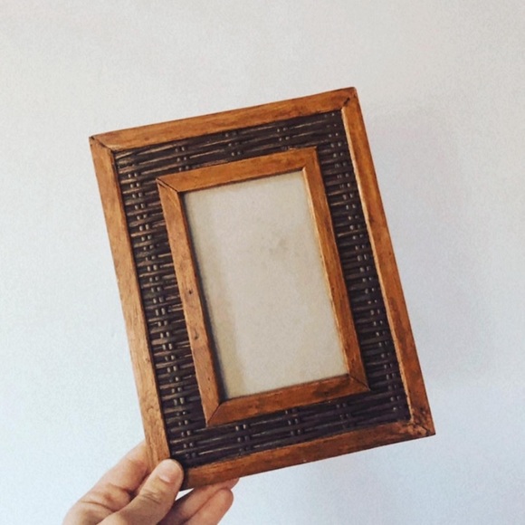 Wood and wicker frame!